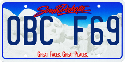 SD license plate 0BCF69