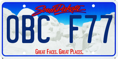 SD license plate 0BCF77