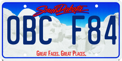SD license plate 0BCF84