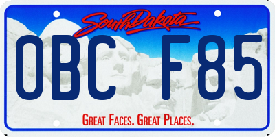 SD license plate 0BCF85