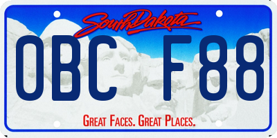 SD license plate 0BCF88