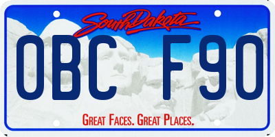 SD license plate 0BCF90