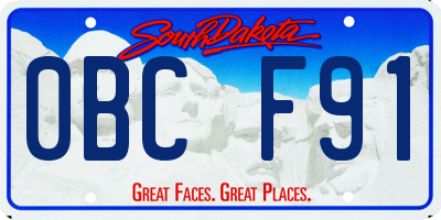 SD license plate 0BCF91