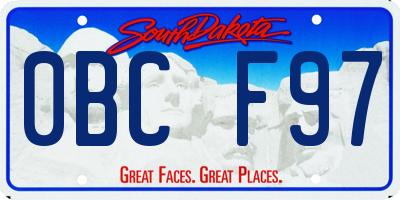 SD license plate 0BCF97