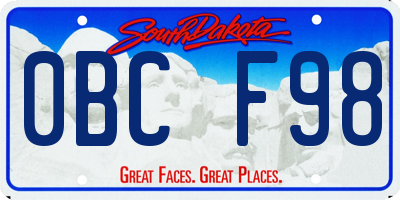 SD license plate 0BCF98