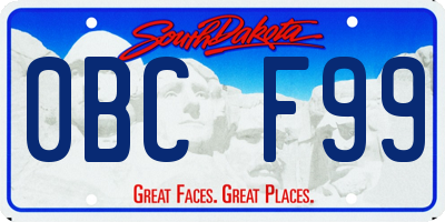 SD license plate 0BCF99