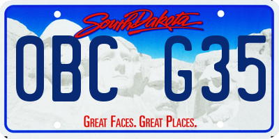 SD license plate 0BCG35