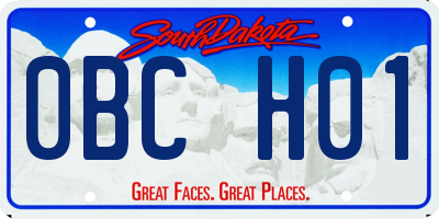 SD license plate 0BCH01