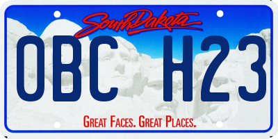 SD license plate 0BCH23
