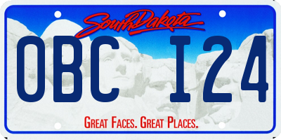 SD license plate 0BCI24
