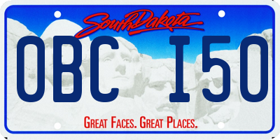 SD license plate 0BCI50
