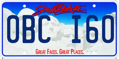 SD license plate 0BCI60