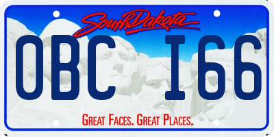 SD license plate 0BCI66