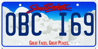 SD license plate 0BCI69