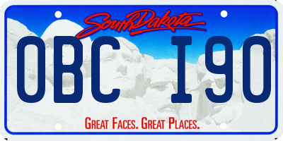 SD license plate 0BCI90