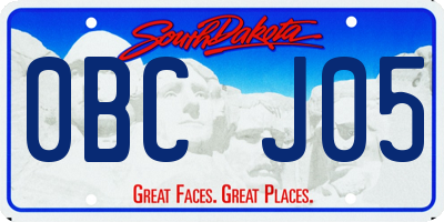 SD license plate 0BCJ05