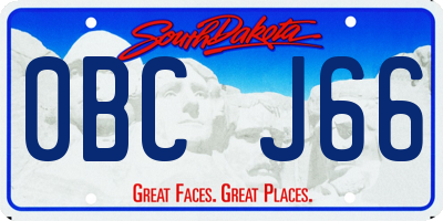 SD license plate 0BCJ66