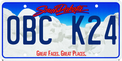 SD license plate 0BCK24