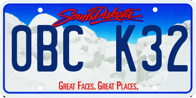 SD license plate 0BCK32