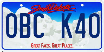 SD license plate 0BCK40
