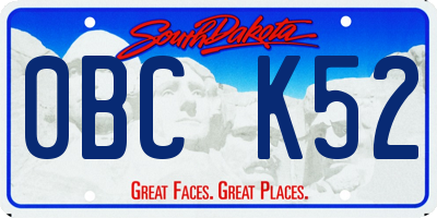 SD license plate 0BCK52