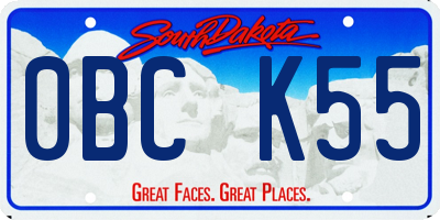 SD license plate 0BCK55