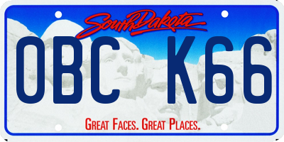 SD license plate 0BCK66