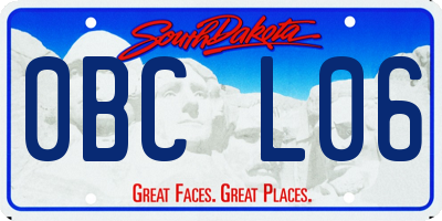 SD license plate 0BCL06