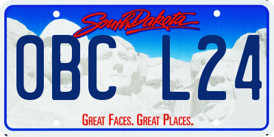 SD license plate 0BCL24