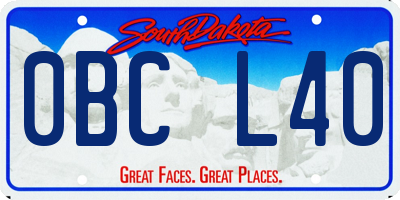 SD license plate 0BCL40