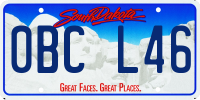 SD license plate 0BCL46