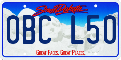 SD license plate 0BCL50