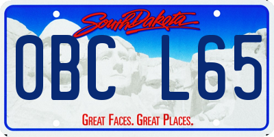 SD license plate 0BCL65