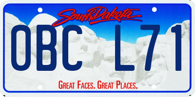 SD license plate 0BCL71