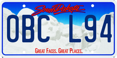 SD license plate 0BCL94
