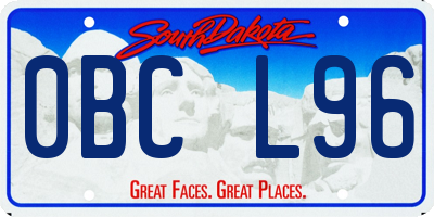 SD license plate 0BCL96