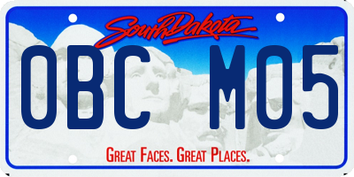 SD license plate 0BCM05