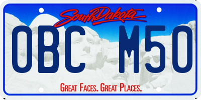 SD license plate 0BCM50