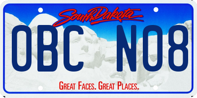 SD license plate 0BCN08