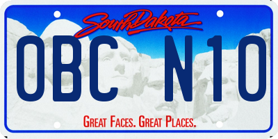 SD license plate 0BCN10