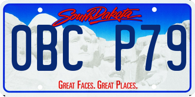 SD license plate 0BCP79