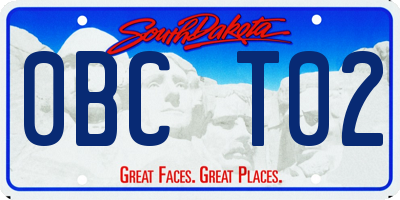 SD license plate 0BCT02