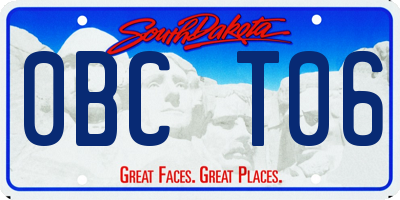 SD license plate 0BCT06