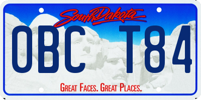 SD license plate 0BCT84