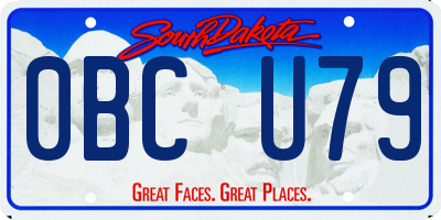 SD license plate 0BCU79