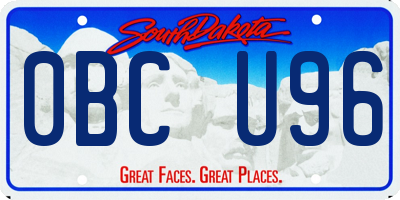 SD license plate 0BCU96