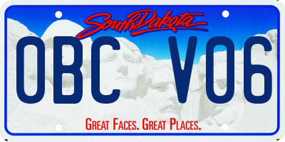 SD license plate 0BCV06