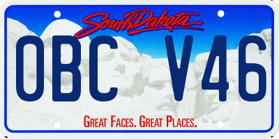SD license plate 0BCV46