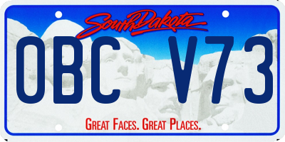 SD license plate 0BCV73