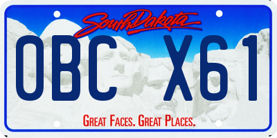 SD license plate 0BCX61